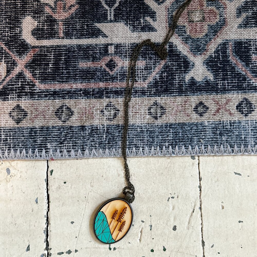 Canadian Artist Handmade Wooden Necklace